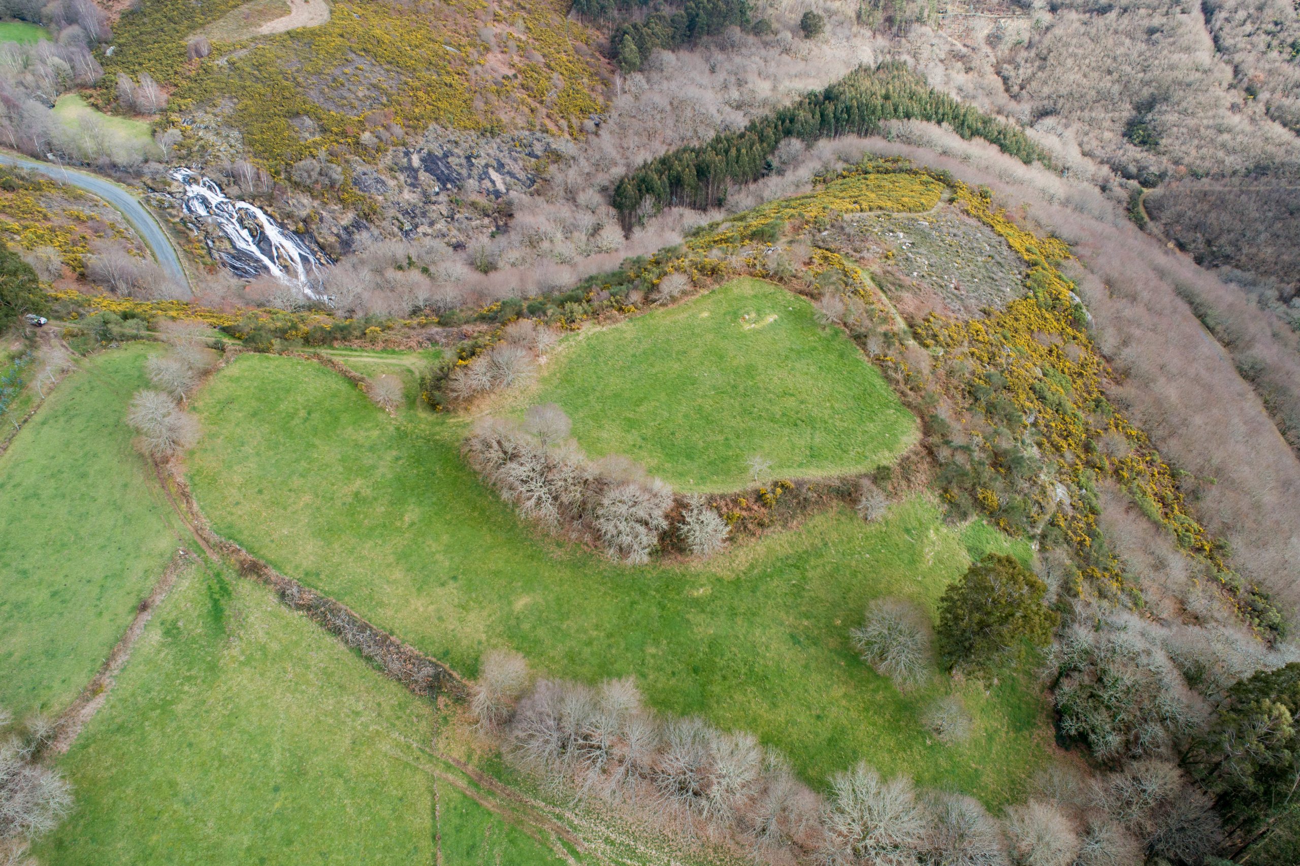 Fotografía aérea do Castro das Fervenzas