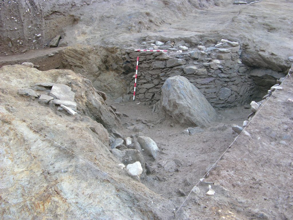 Imaxes arqueolóxicas dunha escavación